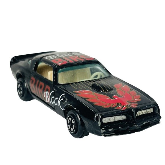 Yatming Black Bird Firebird Trans Am Vintage Diecast Car Vehicle Tan Interior - Picture 3 of 14
